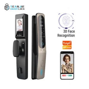 Tuya App Full Automatic Smart Lock WiFi Face Recognition Fingerprint Password RFID Card App Digital Door Lock With Camera