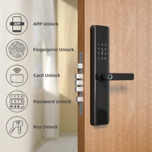 More Popular Keyless Entry Digital Fingerprint Password Tuya App Wifi Smart Door Lock With Camera for Apartment Room